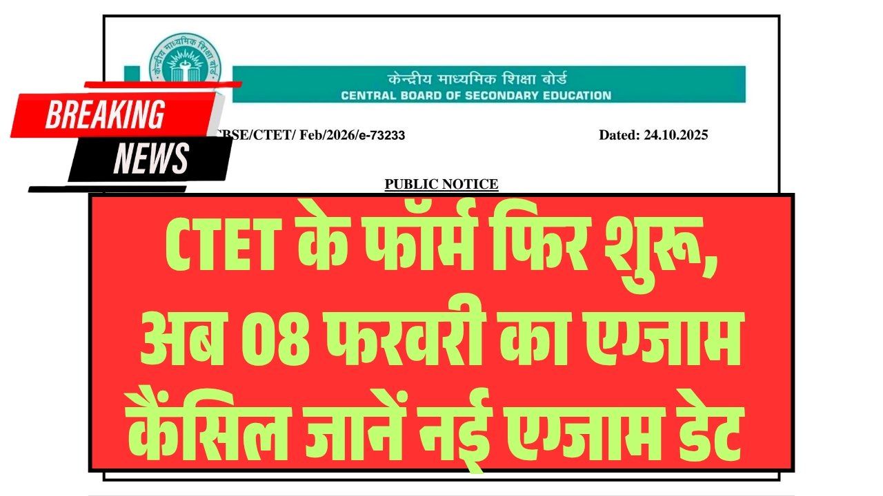 CTET Exam 2026 Exam Date Change News